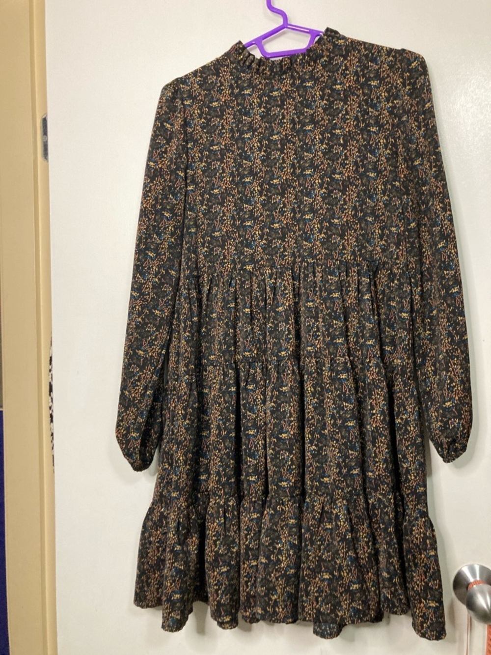 Molly Bracken Premium Dress Tiered Long Sleeve Xs